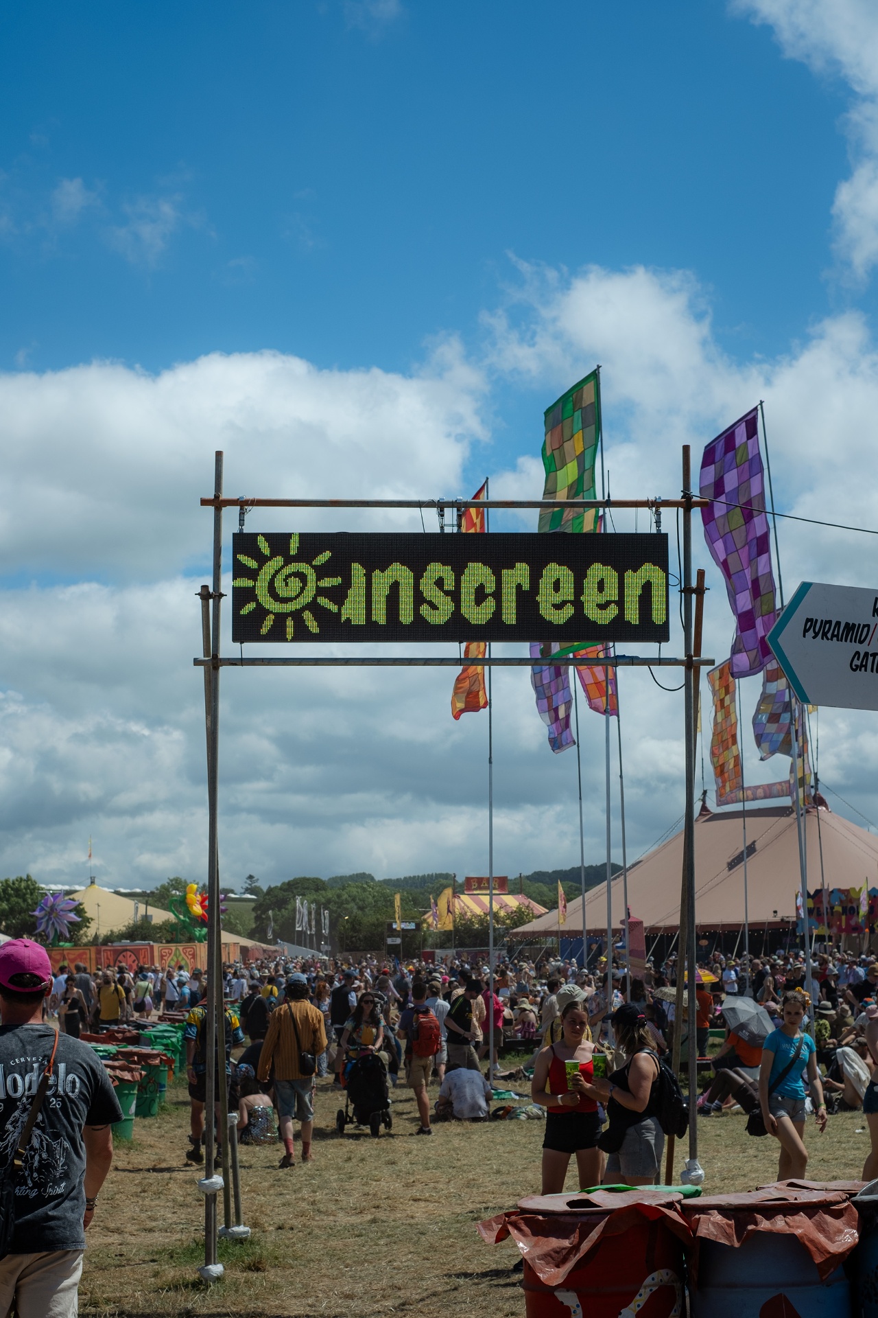 Glastonbury Festival Sunscreen signage